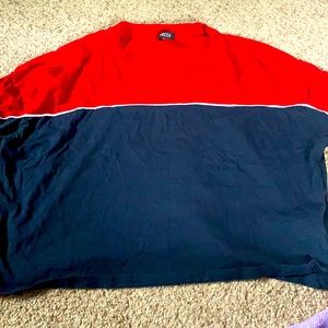 Brand: H&M size: M  color: Dark Red, navy Blue, & white